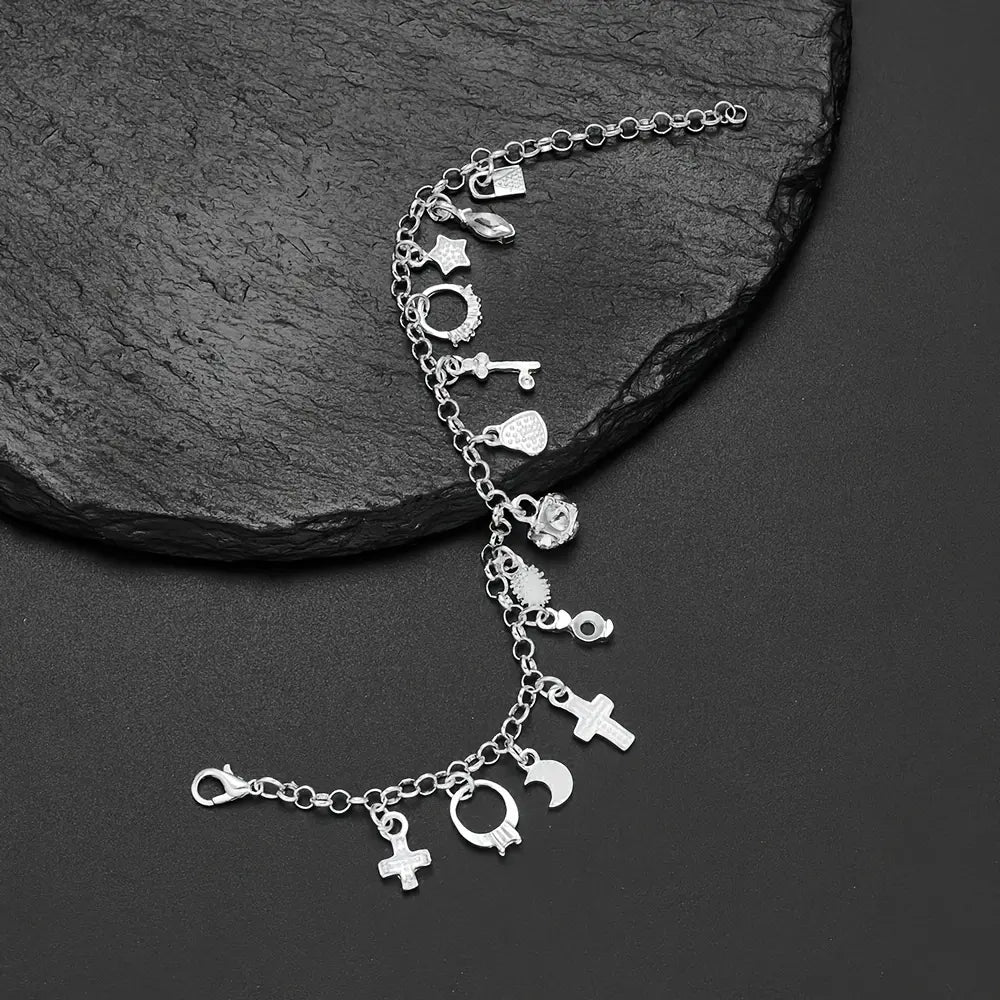 Amatista™ — Pulsera de Plata 925 con 13 Amuletos (2x1 Limitado) TT