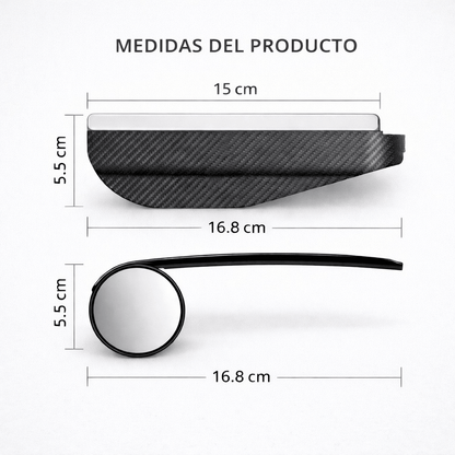 ClearView Pro™ – Espejo Retrovisor 360° Antipunto Ciego. (iNCLUYE Par izq + Der)