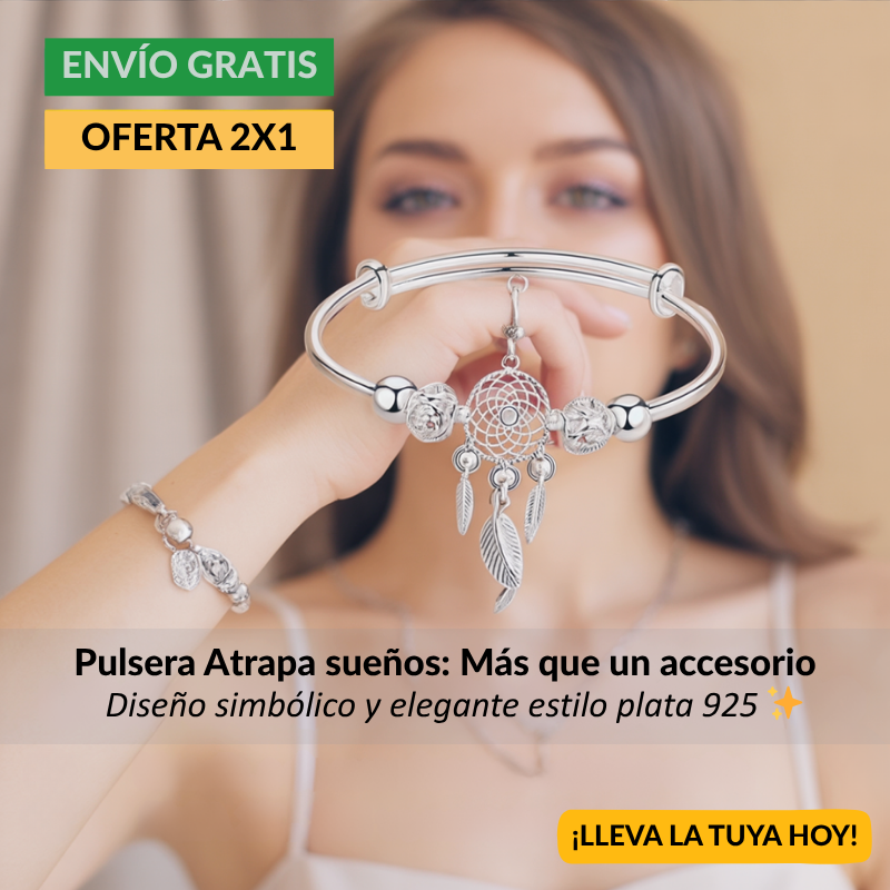 Lunaria™ — Pulsera Estilo Plata 925 con Atrapasueños Energético (2x1 Solo Hoy)